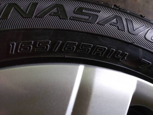 ล้อรถเก๋งกะทะมิสซูขอบ14ถอดป้ายแดงพร้อมยางดันลอป165/65/14ปี18