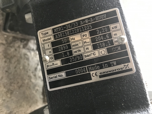 ขายปั๊มน้ำแบบจุ่มแรงดันสูง Groundfos 3HP. 380V รุ่น MTR ของใหม่เก่าเก็บ สวยมาก ทำแรงดันได้สูงมาก พร้อมใช้งาน ขายปั๊มน้ำแบบจุ่มแรงดันสูง Groundfos 3HP. 380V รุ่น MTR ของใหม่เก่าเก็บ สวยมาก ทำแรงดันได้สูงมาก พร้อมใช้งาน