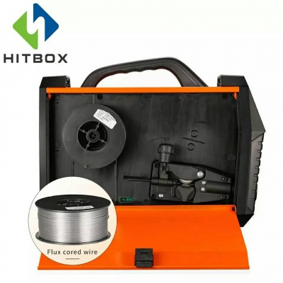 HITBOX เครื่องเชื่อมไม่ใช้แกส  MIG120 MMA ฟังก์ชั่นเครื่องเชื่อม 220 โวลต์พร้อมอุปกรณ์เสริม