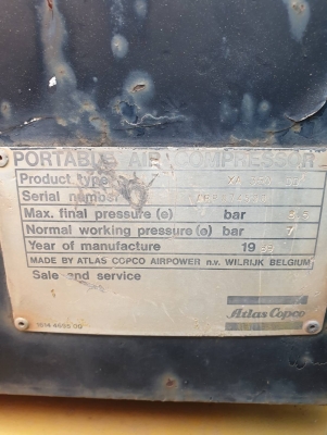 เครื่องปั้มลมเครื่องยนต์ แอตลาสคอปโก้ ต้องซ่อม ขายตามสภาพ80,000ครับ