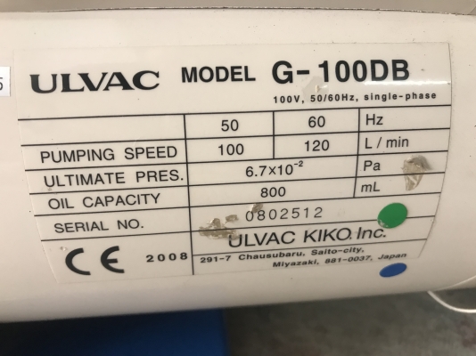 ( เหลือ 1ตัวครับ )ขายปั๊มแวคคั่มสุญญากาศ ULVAC 0.4Kw made in Japan เก่าญี่ปุ่น แปลงไฟแล้ว ใช้ 220V ไฟบ้านได้เลยครับ หายาก หมุนนิ่ม ดูดแรง น้ำมันใสๆ พร้อมใช้งาน มี 2ตัวครับ ( เหลือ 1ตัวครับ )ขายปั๊มแวคคั่มสุญญากาศ ULVAC 0.4Kw made in Japan เก่าญี่ปุ่น แปลงไฟแล้ว ใช้ 220V ไฟบ้านได้เลยครับ หายาก หมุนนิ่ม ดูดแรง น้ำมันใสๆ พร้อมใช้งาน มี 2ตัวครับ