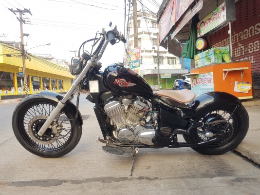 ขาย HONDA STEED400 แต่ง OLD SCHOOL โครเมี่ยมเงา แฮนด์แต่ง ท่อแต่ง อินวอยส์ สรรพสามิตร ราคา 58500 บาท