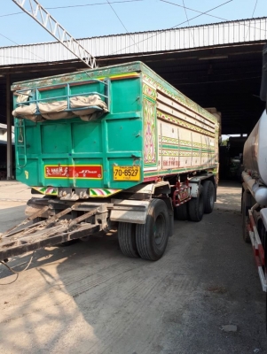 ลูกพ่วงมิเนียมสามเพลาแท้ อู่เอสที ปี 57 ช่วงยาว 6.50 เมตร ยางมีด้อยบางเส้น ทะเบียนพร้อม