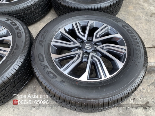 ล้อแม็กป้ายแดง Nissan Terra ขอบ 18 พร้อมยางป้ายแดง 255 60 18 Toyo สวยกริ๊บ ดอกเต็ม มีตุ่ม