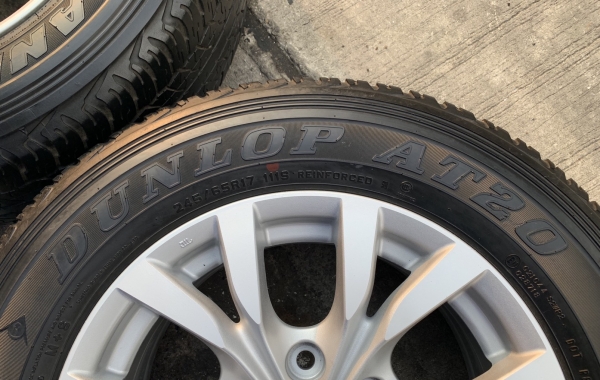 ล้อแม็ก Mitsu Pajero 6รู139 ขอบ 17(ก้านวาย) พร้อมยาง 245-65-17 Dunlop ปลายปี14 แม็กสวย ดอกยางเต็ม
