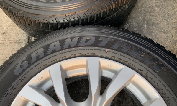 ล้อแม็ก Mitsu Pajero 6รู139 ขอบ 17(ก้านวาย) พร้อมยาง 245-65-17 Dunlop ปลายปี14 แม็กสวย ดอกยางเต็ม