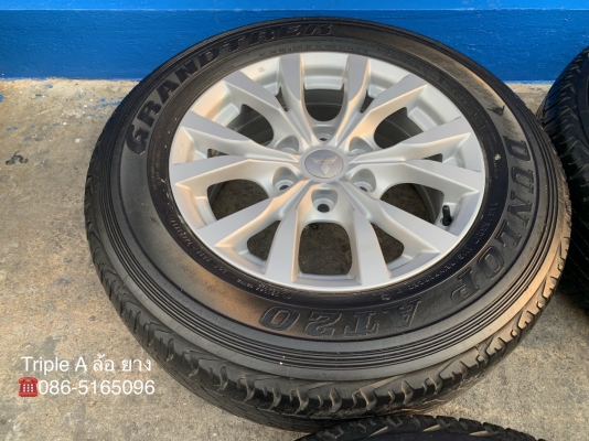 ล้อแม็ก Mitsu Pajero 6รู139 ขอบ 17(ก้านวาย) พร้อมยาง 245-65-17 Dunlop ปลายปี14 แม็กสวย ดอกยางเต็ม