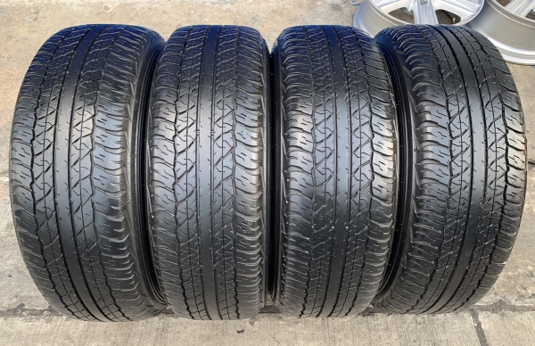 ล้อแม็ก Mitsu Pajero 6รู139 ขอบ 17(ก้านวาย) พร้อมยาง 245-65-17 Dunlop ปลายปี14 แม็กสวย ดอกยางเต็ม