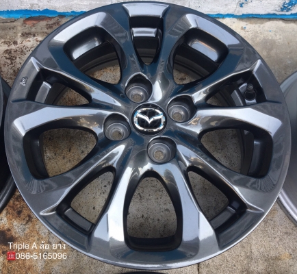 ล้อแม็กป้ายแดง Mazda 2 สีดำ 4รู100 ขอบ 15 สวย เนียน