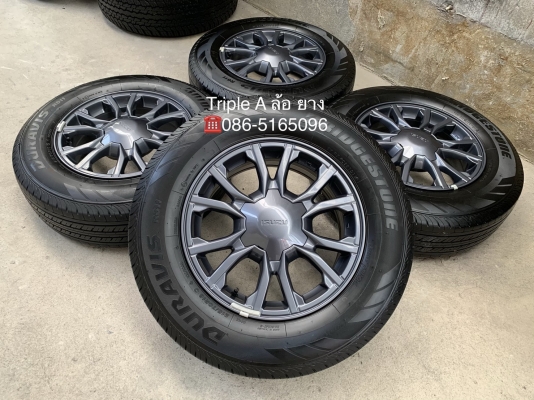 ล้อแม็กป้ายแดง ISUZU X-Series 2018 ขอบ 16 รุ่นใหม่ล่าสุด พร้อมยางป้ายแดง Bridgestone 215-70-16 ปี 18 แม็กสวย เนียน ดอกเต็มๆ