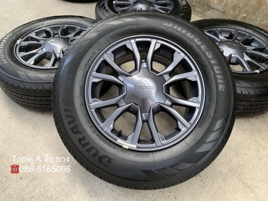 ล้อแม็กป้ายแดง ISUZU X-Series 2018 ขอบ 16 รุ่นใหม่ล่าสุด พร้อมยางป้ายแดง Bridgestone 215-70-16 ปี 18 แม็กสวย เนียน ดอกเต็มๆ