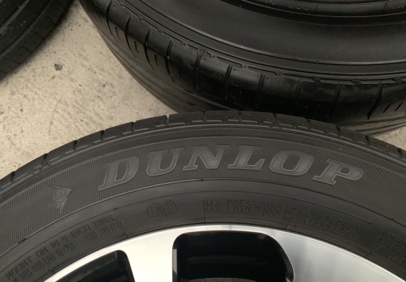 ล้อแม็ก Honda Civic FC ขอบ16 สีดำหน้าเงา พร้อมยาง 215-55-16 Dunlop ปี 17 สภาพดี