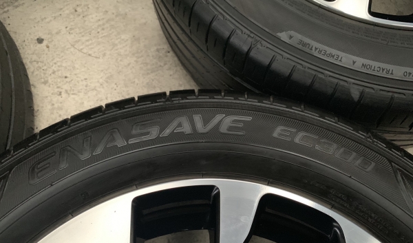 ล้อแม็ก Honda Civic FC ขอบ16 สีดำหน้าเงา พร้อมยาง 215-55-16 Dunlop ปี 17 สภาพดี