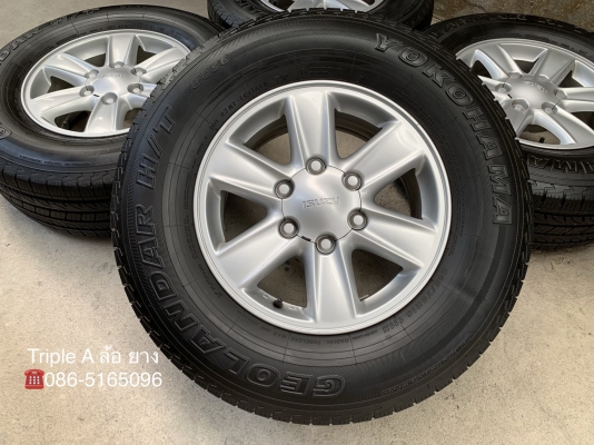 ล้อแม็ก ISUZU D-Max All New ขอบ 16 พร้อมยาง 245-70-16 Yokohama ปี 15 สภาพดี ดอกยางหนาปึก