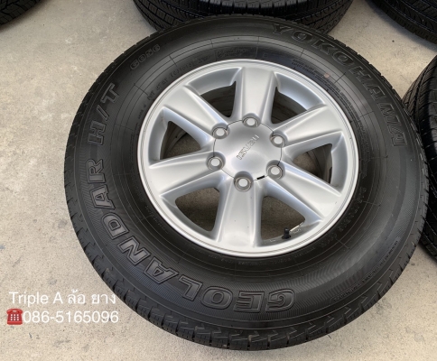 ล้อแม็ก ISUZU D-Max All New ขอบ 16 พร้อมยาง 245-70-16 Yokohama ปี 15 สภาพดี ดอกยางหนาปึก