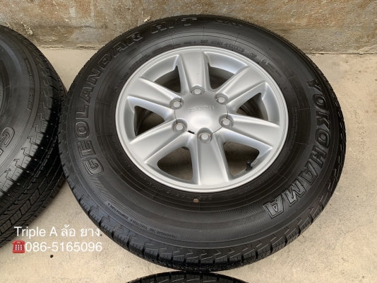 ล้อแม็ก ISUZU D-Max All New ขอบ 16 พร้อมยาง 245-70-16 Yokohama ปี 15 สภาพดี ดอกยางหนาปึก