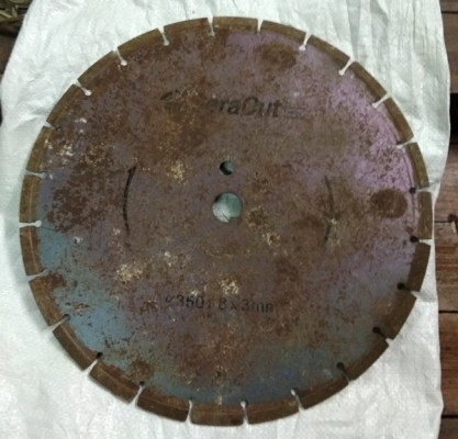 ใบตัดคอนกรีต 14 นิ้้ว Diamond cut สภาพดี ตัดได้อีกเยอะ