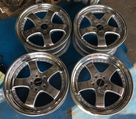 ล้อ SSR AGLE PREMIUM 2 ชิ้นแท้ ขอบ 18x8.5&quot; 5/114.3 สวยๆประมูลญี่ปุ่น