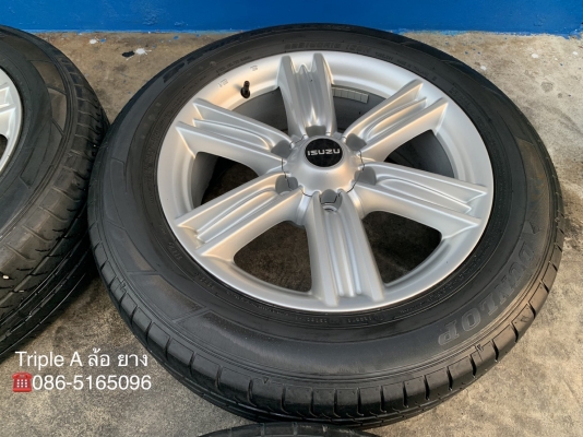 ล้อแม็ก ISUZU D-MAX BLUE POWER ขอบ 18 พร้อมยาง 225-60-18 Dunlop ปลายปี 15 ดอกเต็มๆทุกเส้น