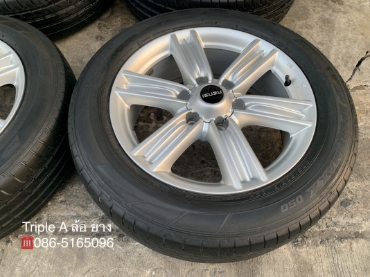 ล้อแม็ก ISUZU D-MAX BLUE POWER ขอบ 18 พร้อมยาง 225-60-18 Dunlop ปลายปี 15 ดอกเต็มๆทุกเส้น