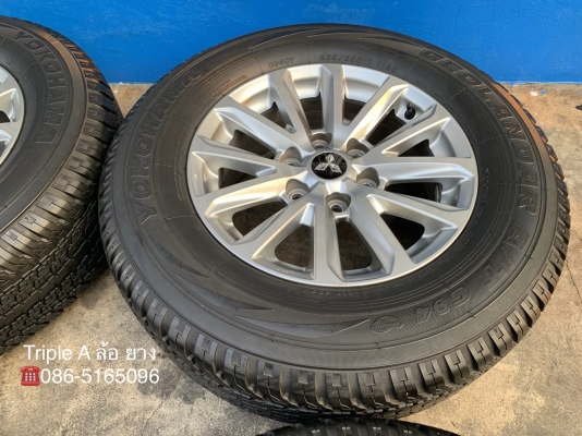 ล้อแม็ก Mitsu New Triton Plus 6รู139 ขอบ17 พร้อมยาง 265-65-17 Yokohama ปี 16 ดอกเต็มๆทุกเส้น