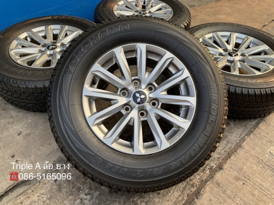 ล้อแม็ก Mitsu New Triton Plus 6รู139 ขอบ17 พร้อมยาง 265-65-17 Yokohama ปี 16 ดอกเต็มๆทุกเส้น