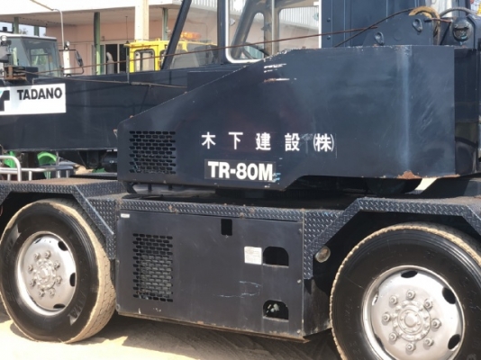 ขายรถเครน TADANO TR80M-1 (ขนาด 8 ตัน) ปี 1992 นำเข้าเองจากญี่ปุ่น สภาพสวยพร้อมใช้ มีVDOการทำงานครับ