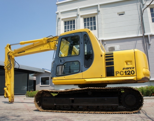 PC120-6E แขนยาวแท้จากญี่ปุ่น พร้อมไลน์หัวเจาะ 2 ชุด สามารถต่ออุปกรณ์เสริมได้หลายอย่าง ช่วงล่างสวย สภาพดี ราคาถูก