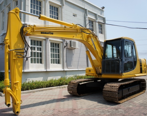 PC120-6E แขนยาวแท้จากญี่ปุ่น พร้อมไลน์หัวเจาะ 2 ชุด สามารถต่ออุปกรณ์เสริมได้หลายอย่าง ช่วงล่างสวย สภาพดี ราคาถูก