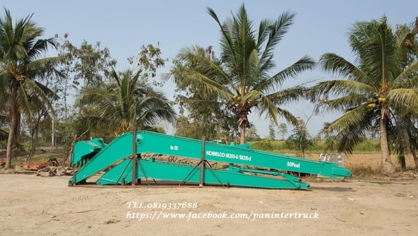 สินค้าใหม่ งานนำเข้า ประกอบนอก*ชุดบูม-อาร์มยาวพร้อมบุ๊งกี๋ สำหรับรถขุดไซค์ 200 ,210 / สลัก 80มิล / ขนาด 50 ฟุต(Feet)