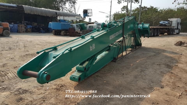 สินค้าใหม่ งานนำเข้า ประกอบนอก*ชุดบูม-อาร์มยาวพร้อมบุ๊งกี๋ สำหรับรถขุดไซค์ 200 ,210 / สลัก 80มิล / ขนาด 50 ฟุต(Feet)