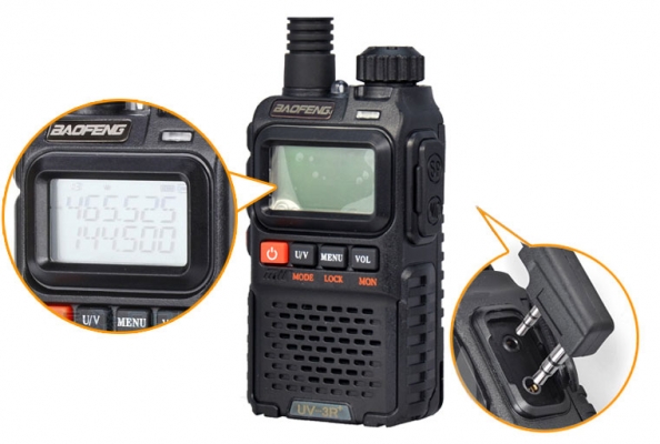 วิทยุสื่อสาร BAOFENG uv-3r+ แพ็คคู่ หายาก ได้ทั้ง 2 คลื่น UHF/VHF