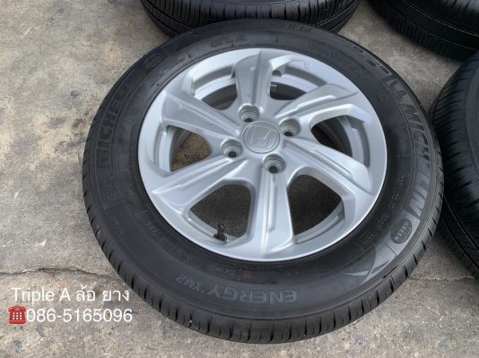 ล้อแม็ก Honda Brio Amaze ขอบ 14  พร้อมยาง 175-65-14 Michelin ปี 16 แม็กสวย ดอกยางเต็มๆ