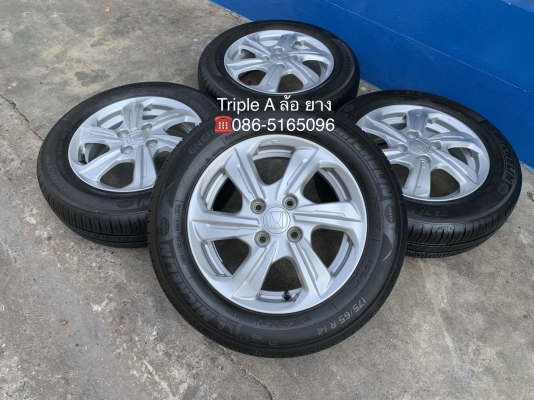 ล้อแม็ก Honda Brio Amaze ขอบ 14  พร้อมยาง 175-65-14 Michelin ปี 16 แม็กสวย ดอกยางเต็มๆ