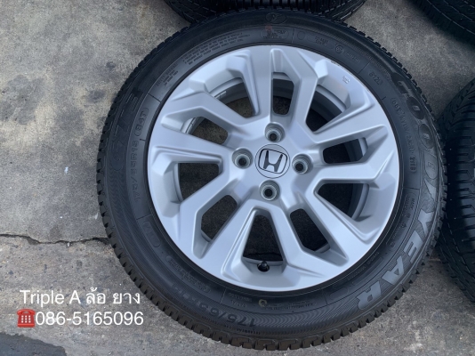 ล้อแม็ก Honda New JAZZ ขอบ 15 พร้อมยางป้ายแดง 175-65-15 GoodYear ปี 18 ดอกยางหนาปึก