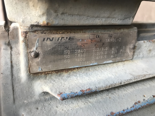 ขายปั๊มน้ำหอยโข่ง Ebara 50x40FSH ใบพัดทองเหลือง ขนาดเข้า 2นิ้ว ออก 1.5นิ้ว พร้อมมอเตอร์ 3HP. 380V สภาพดีเดิมๆ หมุนนิ่ม พร้อมใช้งาน