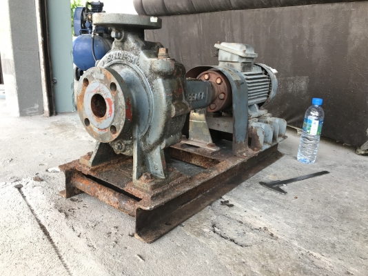 ขายปั๊มน้ำหอยโข่ง Ebara 50x40FSH ใบพัดทองเหลือง ขนาดเข้า 2นิ้ว ออก 1.5นิ้ว พร้อมมอเตอร์ 3HP. 380V สภาพดีเดิมๆ หมุนนิ่ม พร้อมใช้งาน