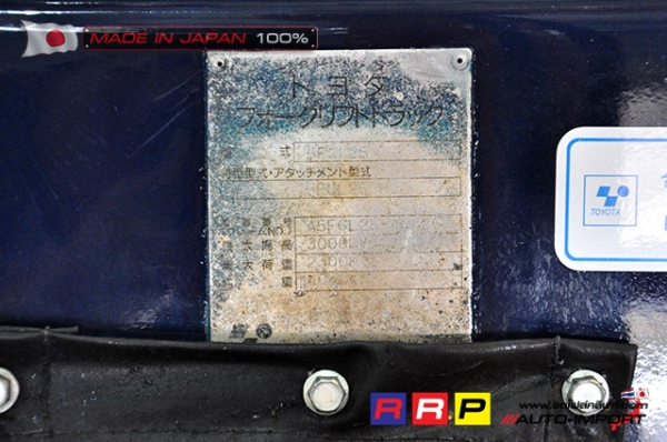 ขายรถโฟล์คลิฟท์มือสอง TOYOTA รุ่น 5FGL20-40325 นำเข้าจากประเทศญี่ปุ่น 100\% ไม่เคยใช้งานในไทย