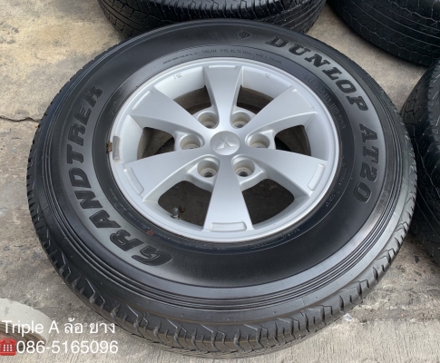 ล้อแม็ก Mitsu Triton Plus 6รู139 ขอบ 16 พร้อมยาง 255-70-16 Dunlop ปี13 แม็กเดิมๆ ดอกยางหนา