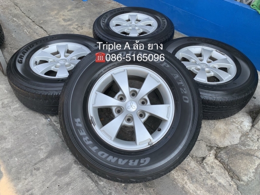 ล้อแม็ก Mitsu Triton Plus 6รู139 ขอบ 16 พร้อมยาง 255-70-16 Dunlop ปี13 แม็กเดิมๆ ดอกยางหนา