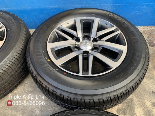 ล้อแม็กป้ายแดง Toyota New Fortuner ขอบ 18 พร้อมยางใหม่ป้ายแดง 265-60-18 Bridgestone ปี 18 ใหม่ๆ สวยกริ๊บ