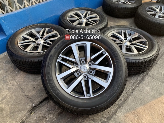 ล้อแม็กป้ายแดง Toyota New Fortuner ขอบ 18 พร้อมยางใหม่ป้ายแดง 265-60-18 Bridgestone ปี 18 ใหม่ๆ สวยกริ๊บ