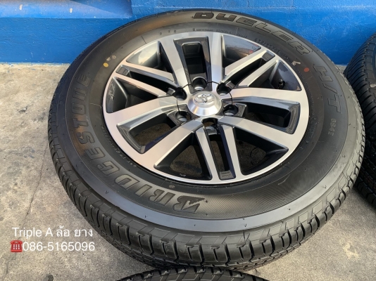 ล้อแม็กป้ายแดง Toyota New Fortuner ขอบ 18 พร้อมยางใหม่ป้ายแดง 265-60-18 Bridgestone ปี 18 ใหม่ๆ สวยกริ๊บ