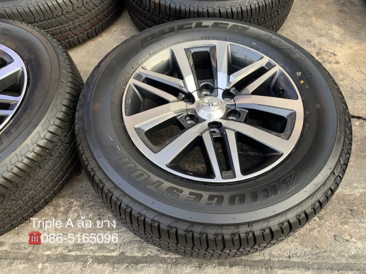 ล้อแม็กป้ายแดง Toyota New Fortuner ขอบ 18 พร้อมยางใหม่ป้ายแดง 265-60-18 Bridgestone ปี 18 ใหม่ๆ สวยกริ๊บ