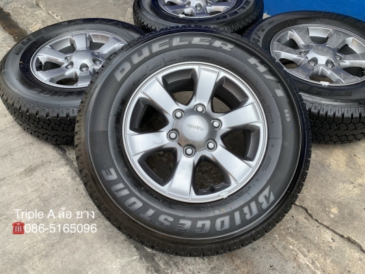 ล้อแม็ก ISUZU D-MAX X-Series ขอบ 16 สีรมดำแท้ พร้อมยางป้ายแดง Bridgestone 245-70-16 ปี 18 แม็กสวย ดอกยางเต็มๆ มีตุ่ม
