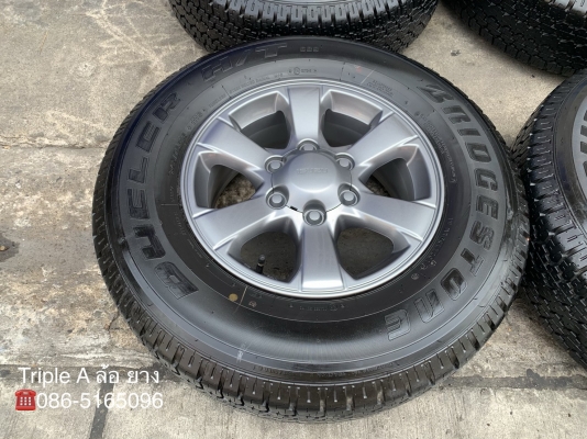 ล้อแม็ก ISUZU D-MAX X-Series ขอบ 16 สีรมดำแท้ พร้อมยางป้ายแดง Bridgestone 245-70-16 ปี 18 แม็กสวย ดอกยางเต็มๆ มีตุ่ม