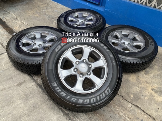 ล้อแม็ก ISUZU D-MAX X-Series ขอบ 16 สีรมดำแท้ พร้อมยางป้ายแดง Bridgestone 245-70-16 ปี 18 แม็กสวย ดอกยางเต็มๆ มีตุ่ม