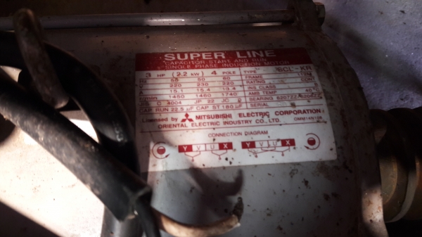 ขาย !! มอเตอร์.มิตซู.ขนาด3แรง220v.สภาพเดิมพร้อมใช้งาน ขาย !! มอเตอร์.มิตซู.ขนาด3แรง220v.สภาพเดิมพร้อมใช้งาน