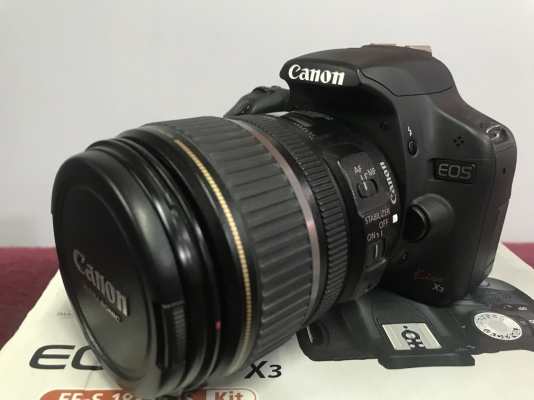 ขายกล้องDSLR CANON EOS Kiss x3(500D)เลนส์EFS 17-85สวยๆใช้งานปกติ อุปกรณ์ครบ อยู่ห้วยขวาง กทม.ขายถูกราคา 7,500บาท โทร:0815818666 ปรีชา ไลน์ไอดี : CHAMAHA