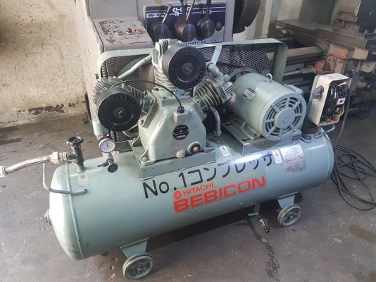 **ขายถูกๆ ปั้มลมมือสอง(เก่านอก-แห้งๆญี่ปุ่น)** HITACHI-BEBICON 10 แรง  2Stage  ทดสอบเรียบร้อย ทำงานได้ดีมากๆ นิ่งๆเงียบๆพร้อมใช้งานครับ